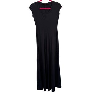 VTG Ruffinwear Clovis Ruffin Maxi Dress Black Sz S Goth Modest Witchy Minimalist